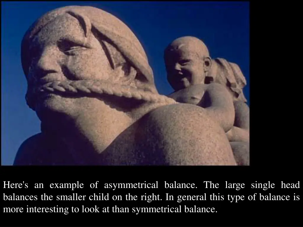 here s an example of asymmetrical balance