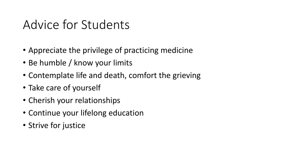 advice for students