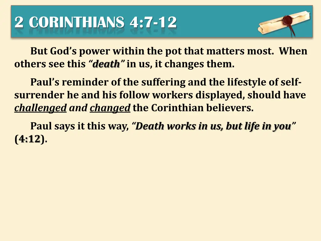 2 corinthians 4 7 12 11