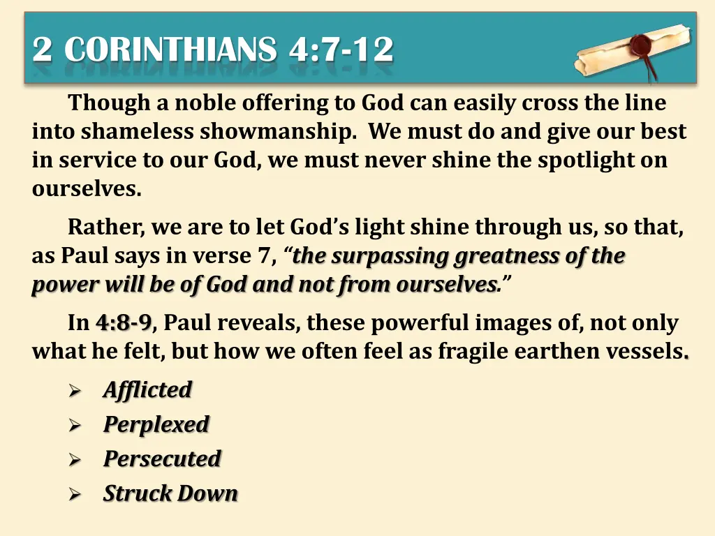 2 corinthians 4 7 12 5