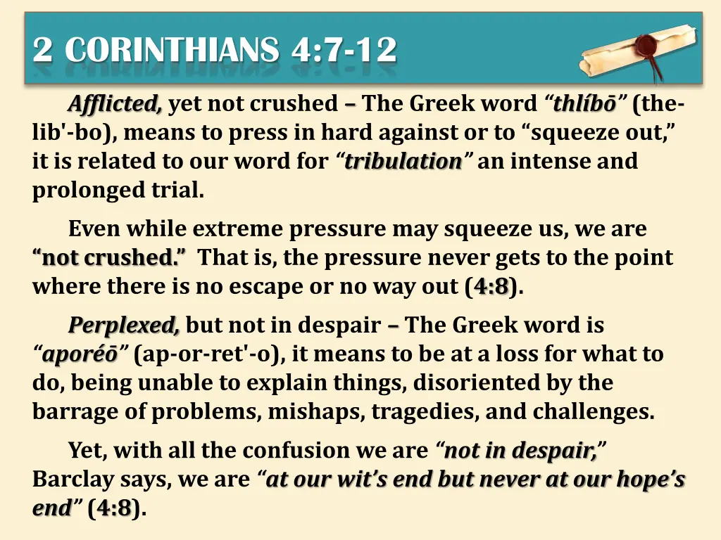 2 corinthians 4 7 12 6