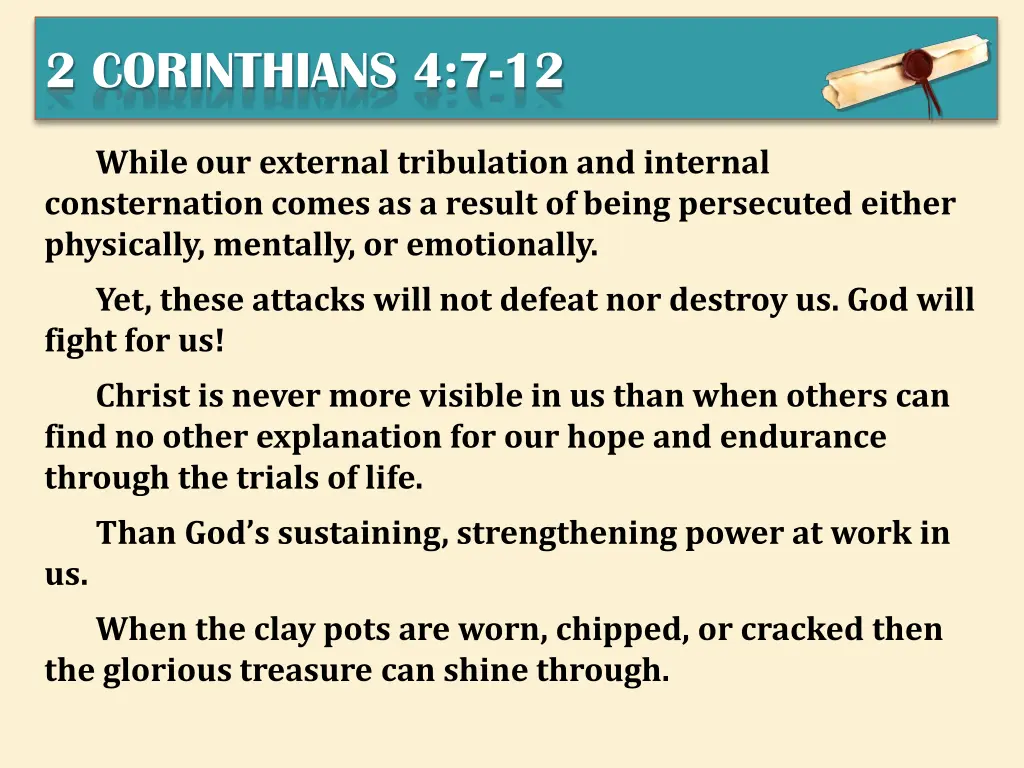 2 corinthians 4 7 12 8