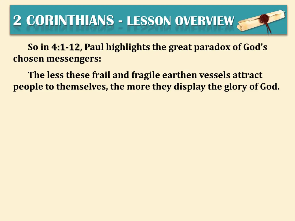 2 corinthians lesson overview 3