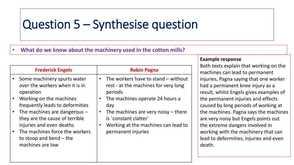 question 5 question 5 synthesise question 1