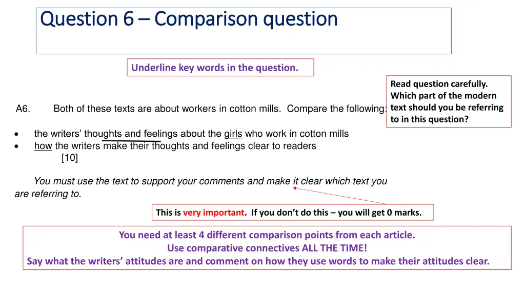 question 6 question 6 comparison question 1