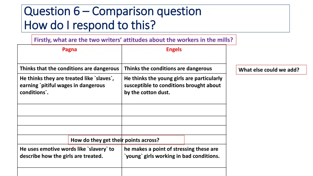 question 6 question 6 comparison question 2