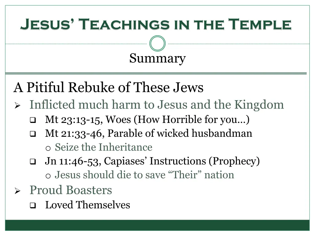 jesus teachings in the temple 1