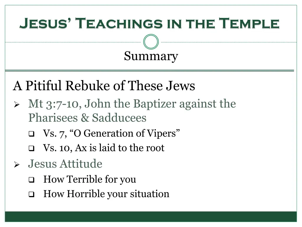 jesus teachings in the temple 2