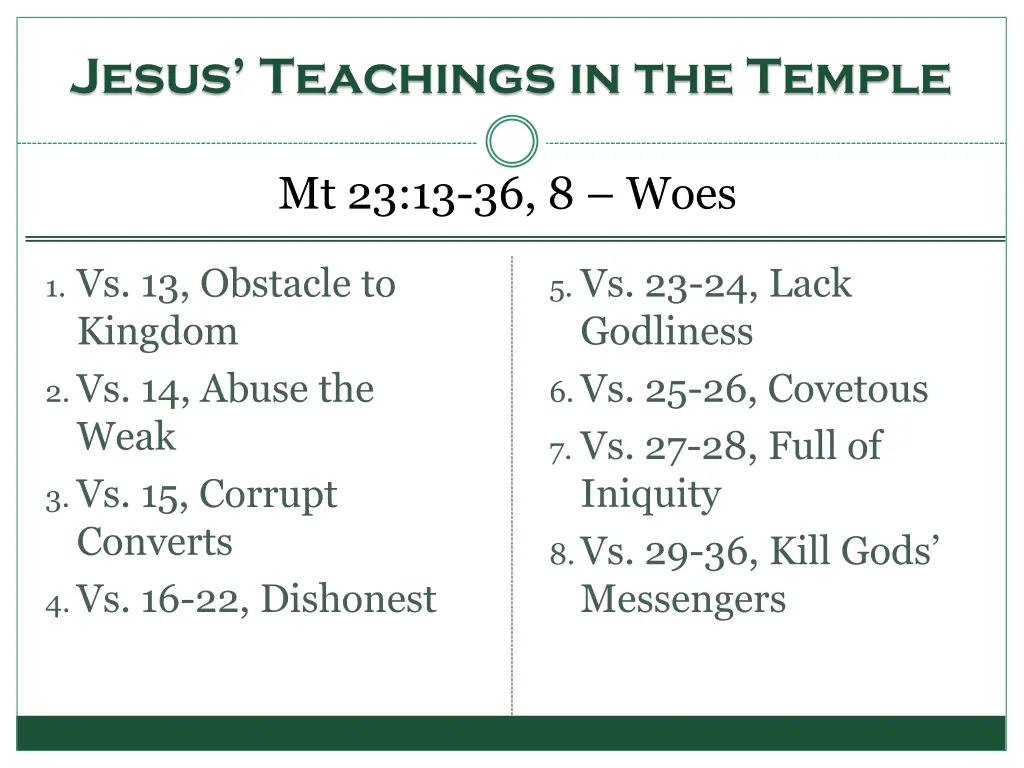 jesus teachings in the temple