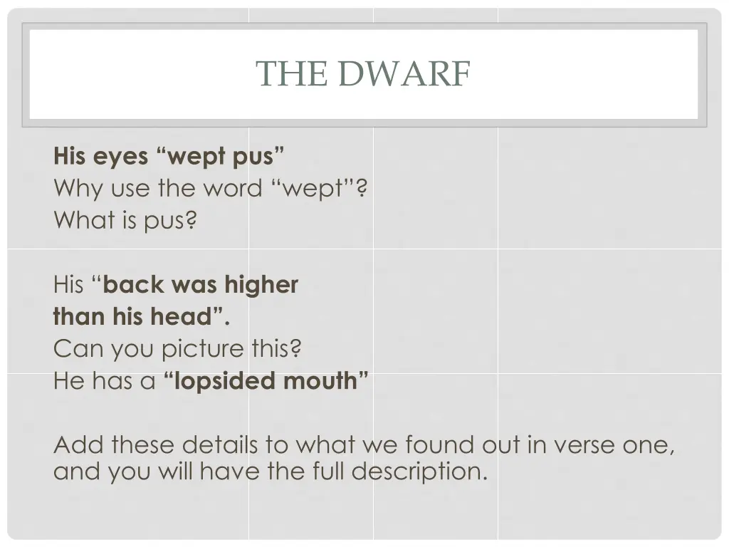 the dwarf 1