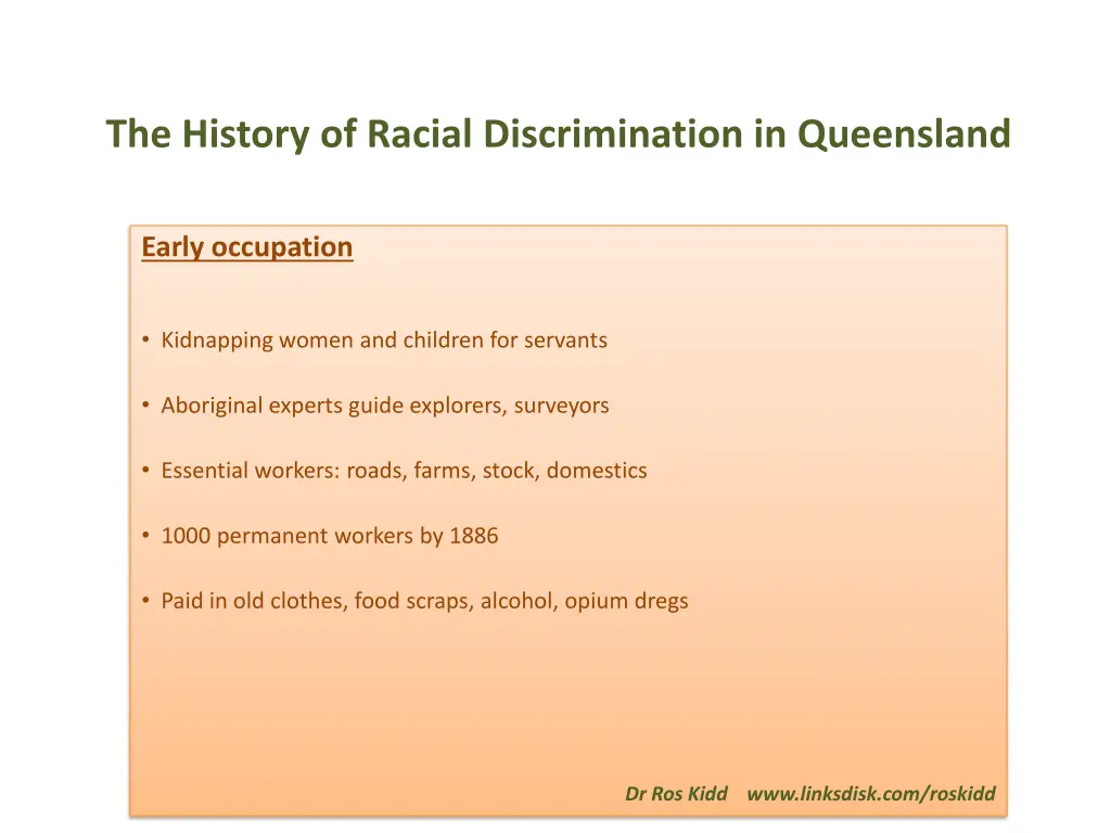 the history of racial discrimination in queensland 1