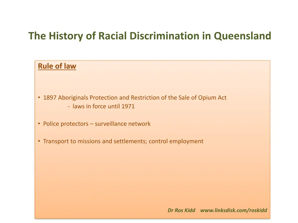 the history of racial discrimination in queensland 2