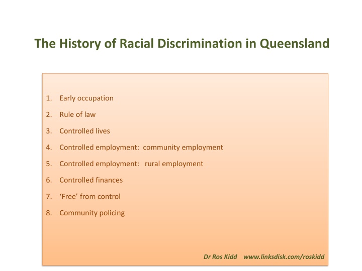 the history of racial discrimination in queensland