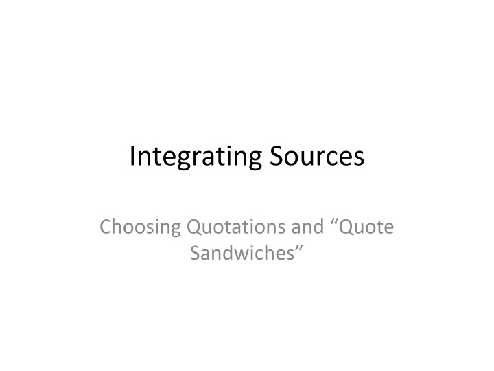 integrating sources