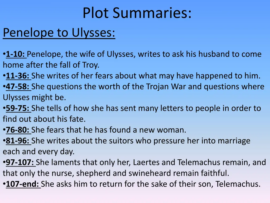 plot summaries 1