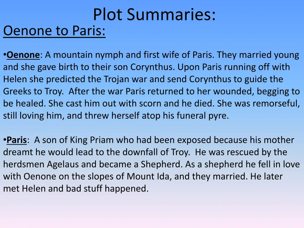 plot summaries 2