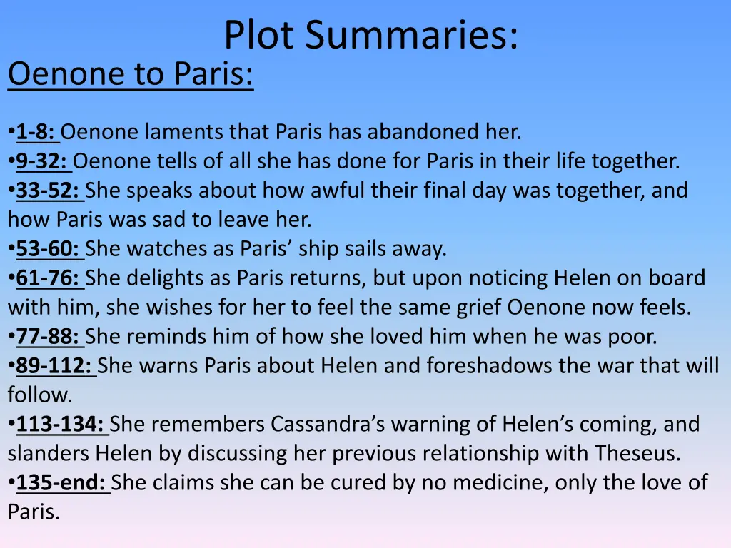 plot summaries 3