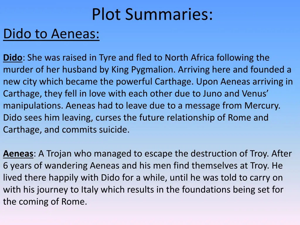 plot summaries 4