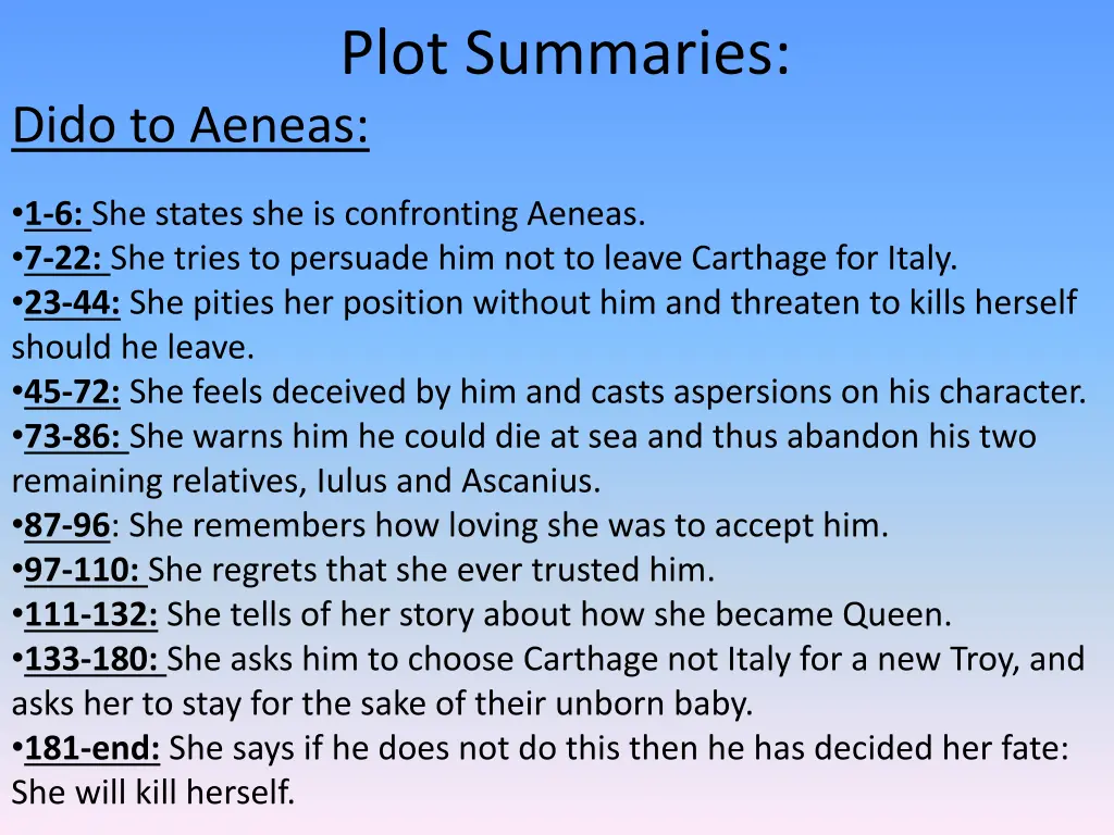 plot summaries 5