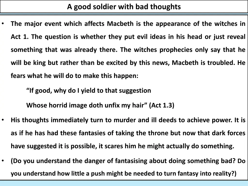 a good soldier with bad thoughts