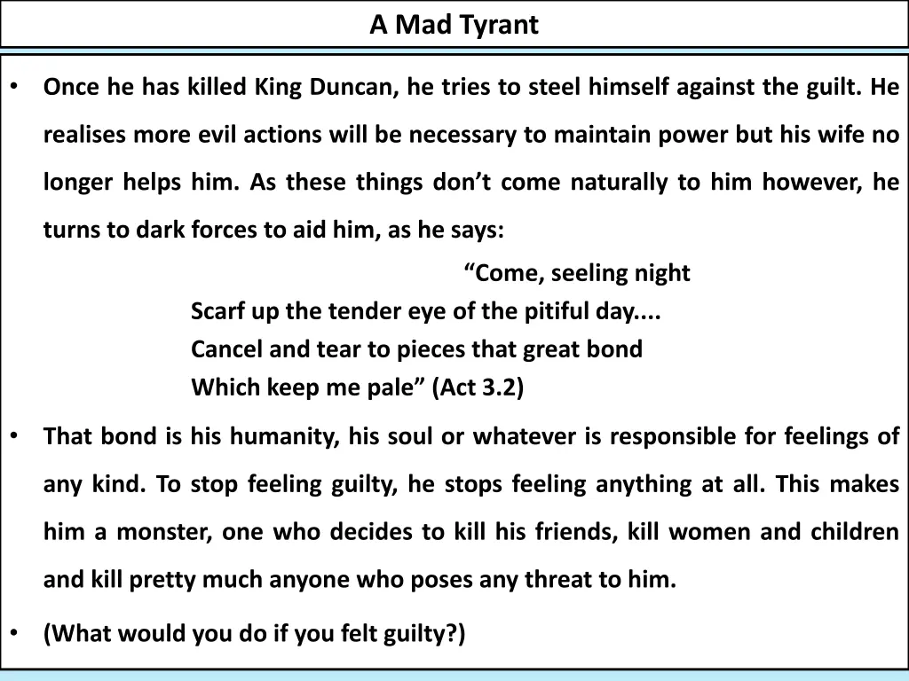 a mad tyrant