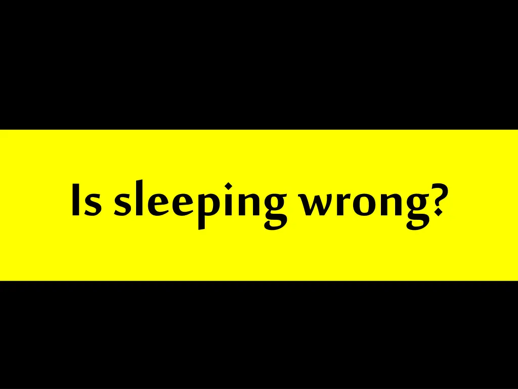 is sleeping wrong