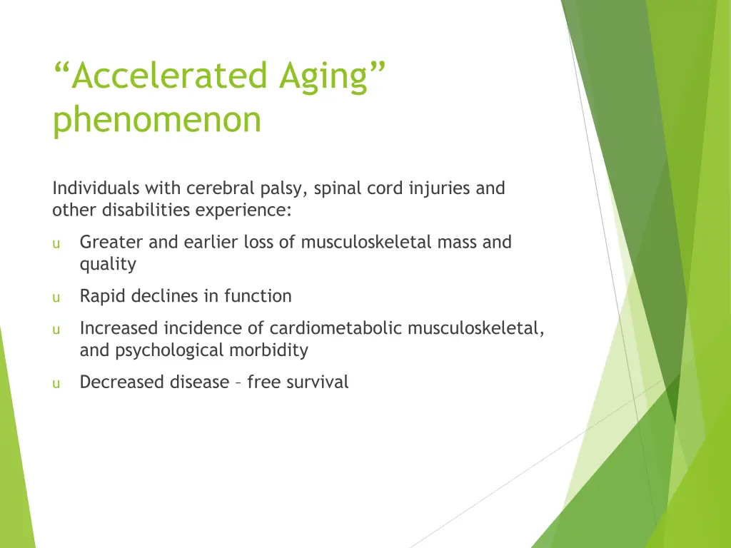 accelerated aging phenomenon