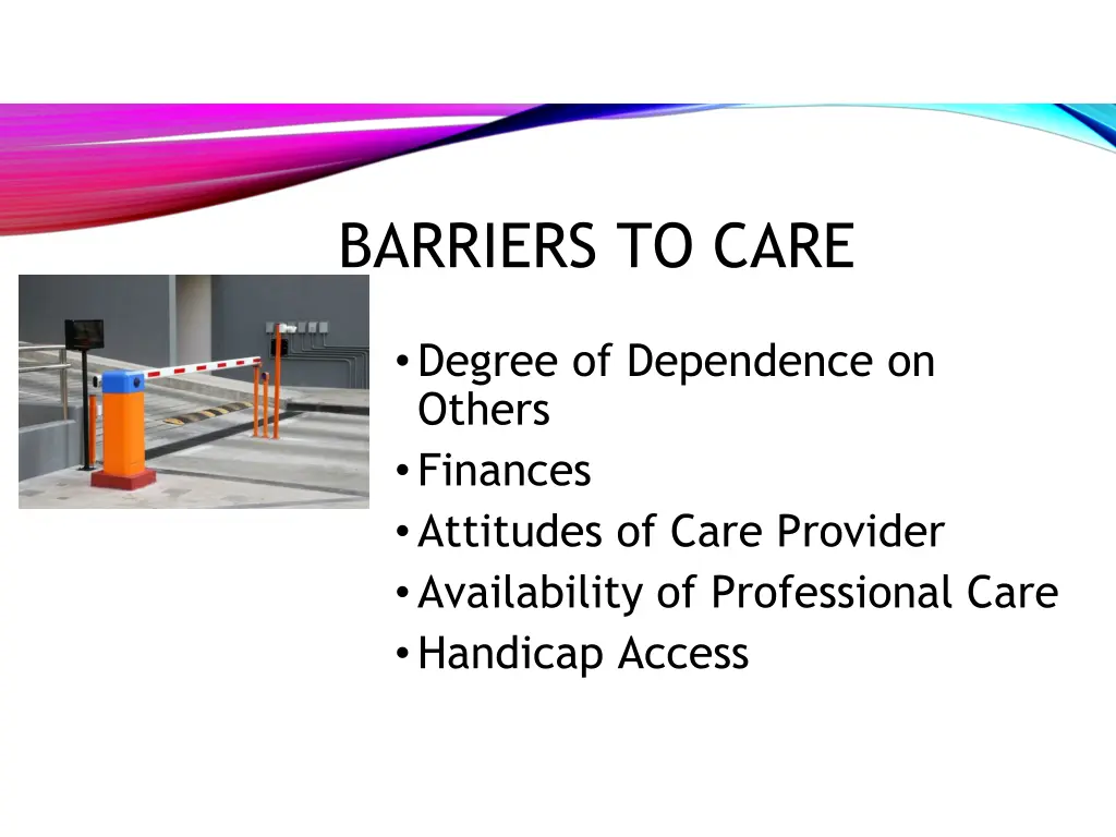 barriers to care