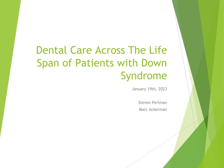 dental care across the life span of patients with