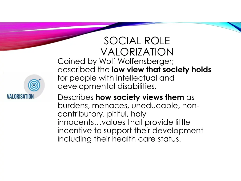 social role valorization