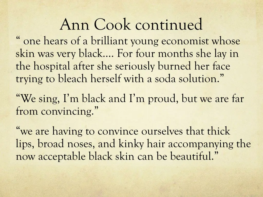 ann cook continued one hears of a brilliant young