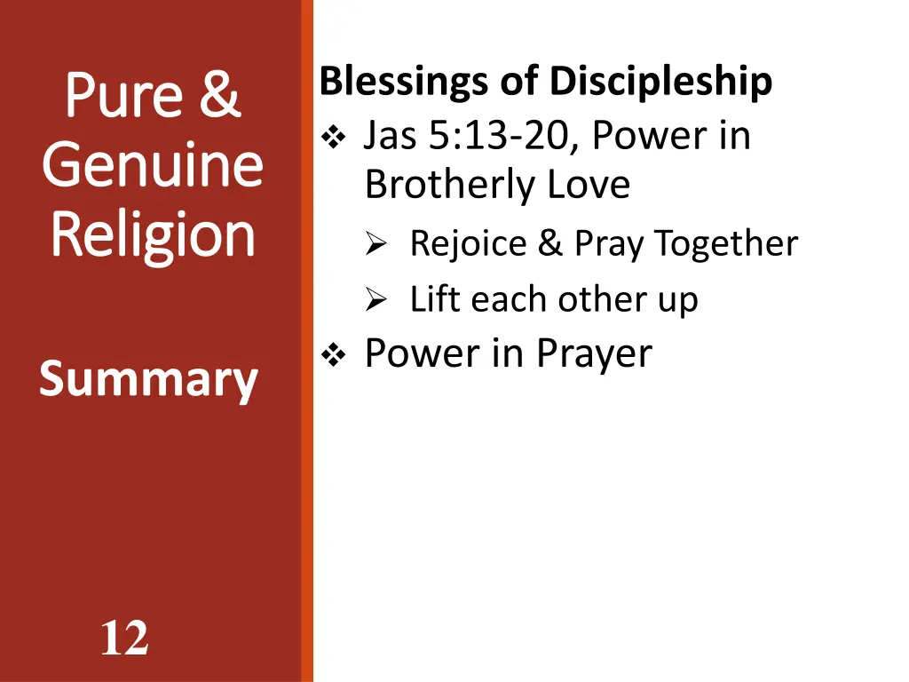 blessings of discipleship jas 5 13 20 power