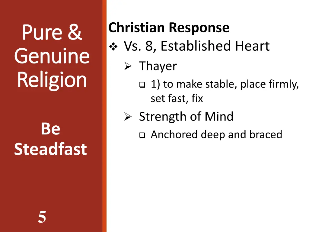 christian response vs 8 established heart thayer