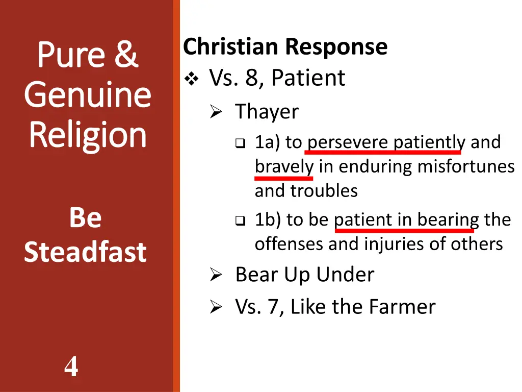 christian response vs 8 patient thayer