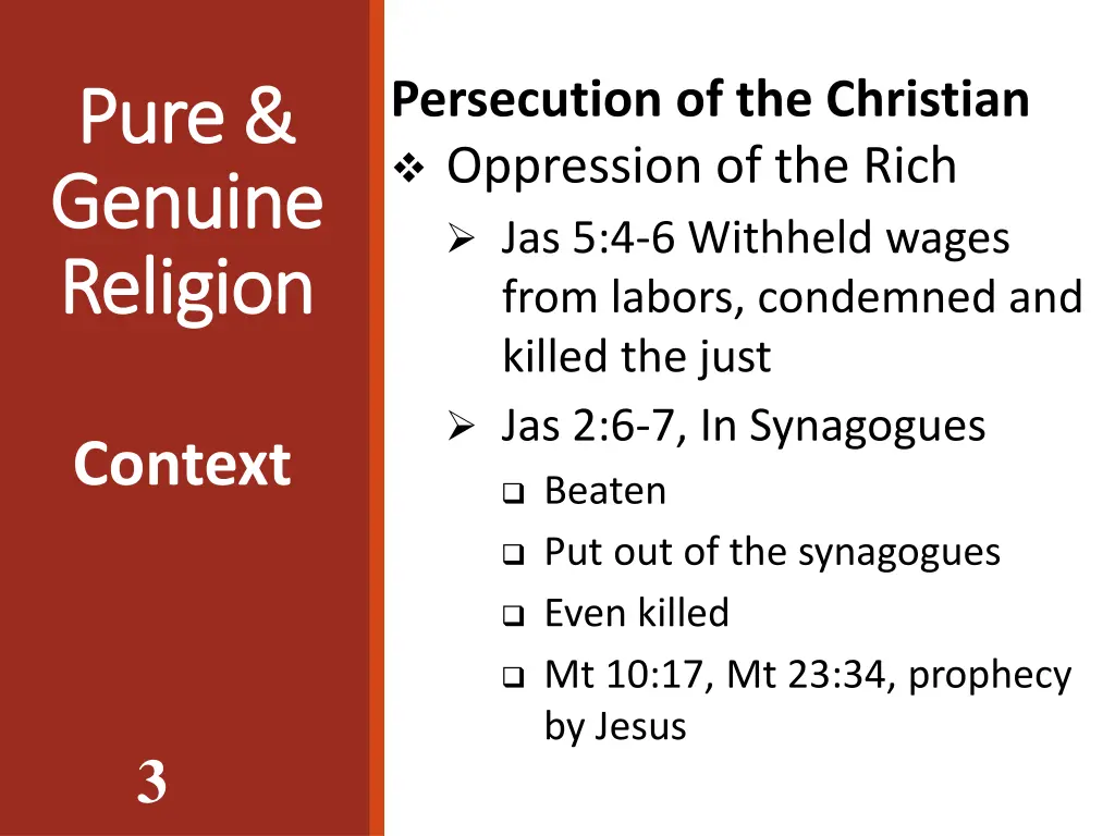 persecution of the christian oppression