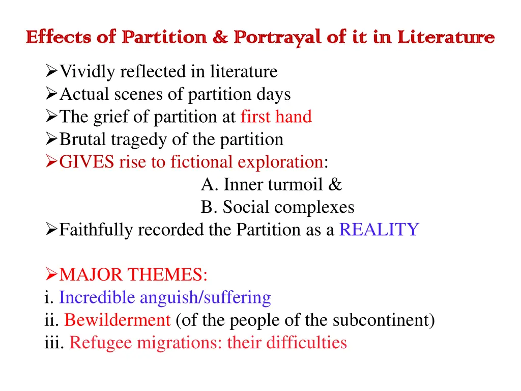 effects of partition portrayal 1