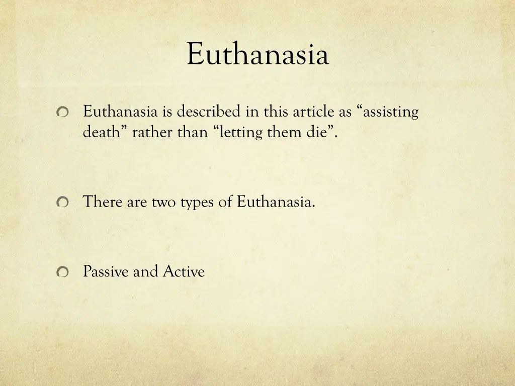 euthanasia