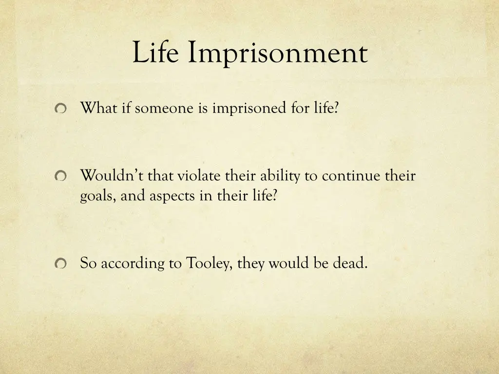 life imprisonment