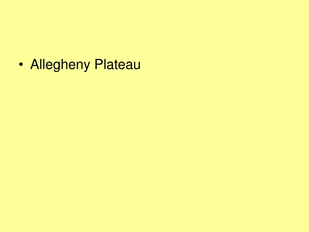 allegheny plateau