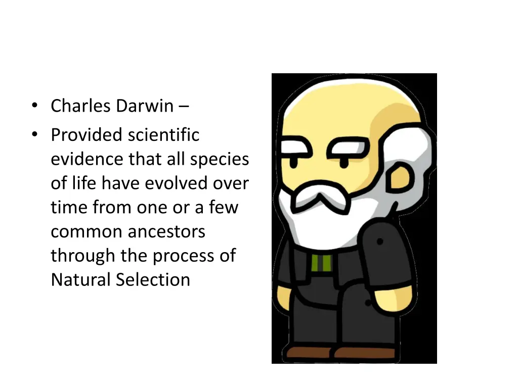 charles darwin provided scientific evidence that