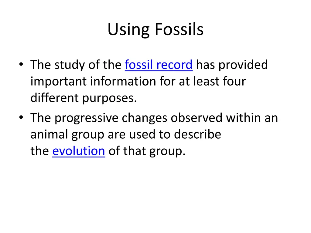 using fossils