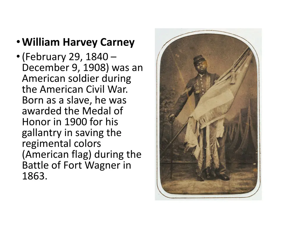 william harvey carney february 29 1840 december