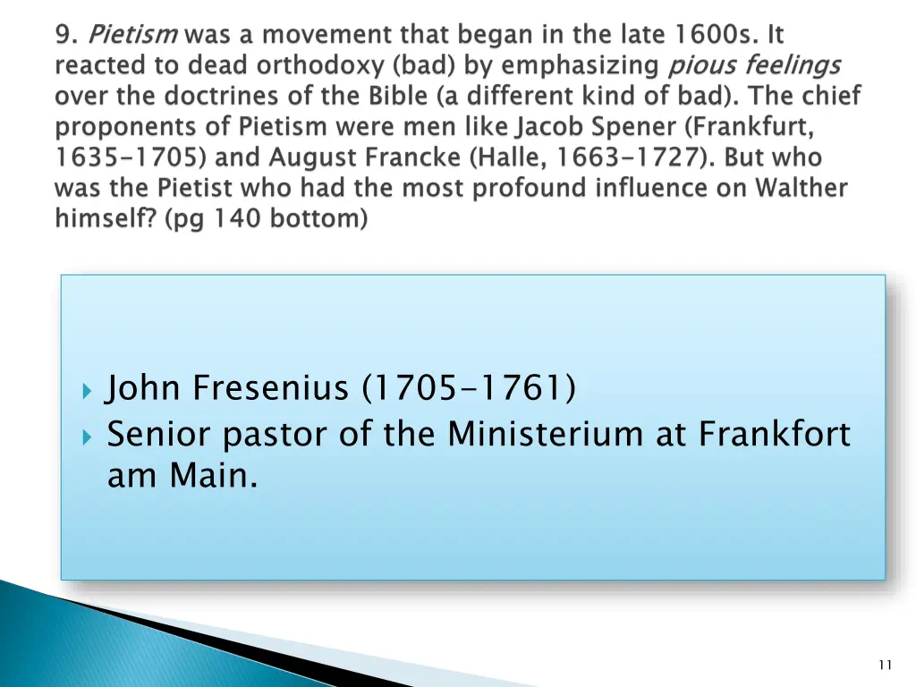 john fresenius 1705 1761 senior pastor