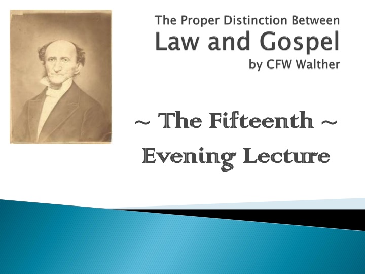 the fifteenth the fifteenth evening lecture