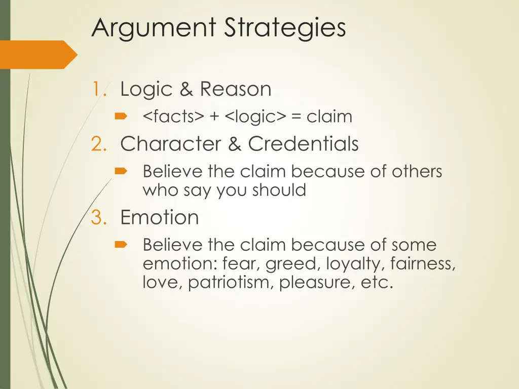 argument strategies