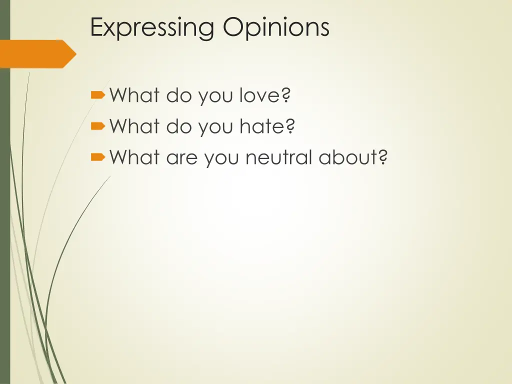 expressing opinions