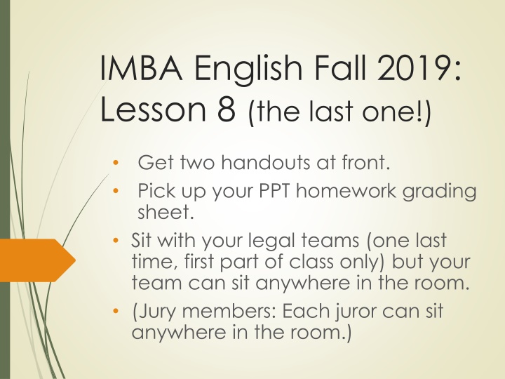 imba english fall 2019 lesson 8 the last one