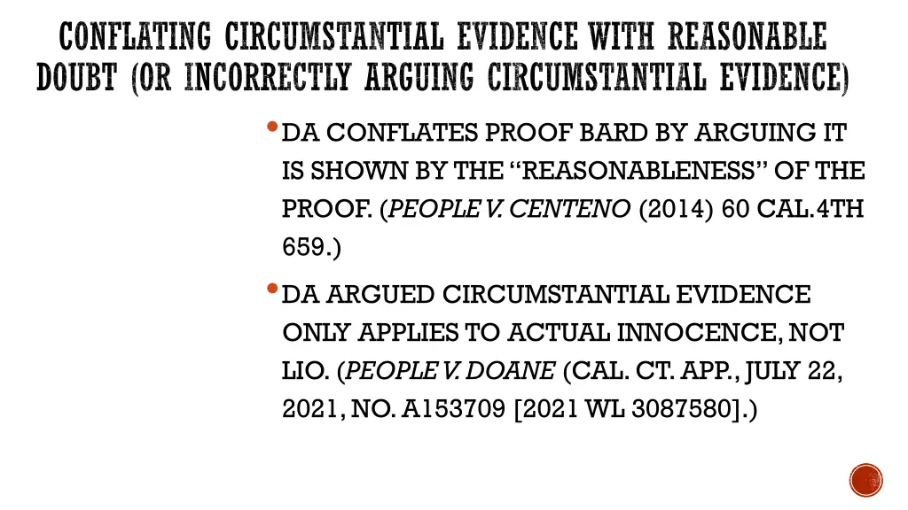 conflating circumstantial evidence with