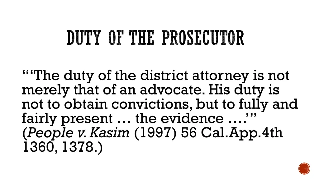 duty of the prosecutor