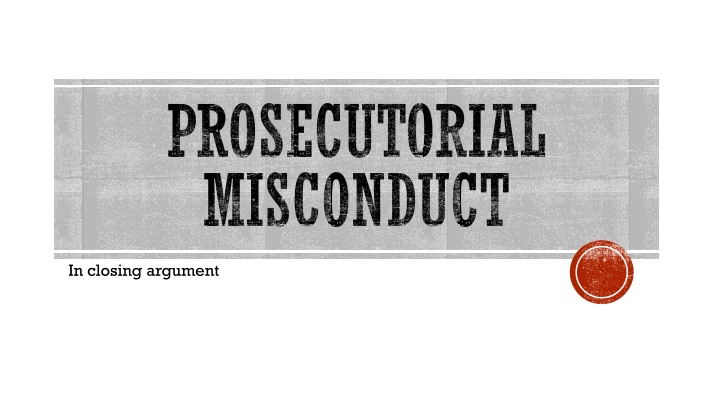 prosecutorial misconduct